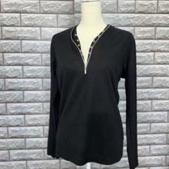 MITEX マイテックス Vネック ハーフジップ ヘンリー 黒 ロングTシャツ