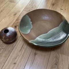 ハンドメイド、大皿と一輪挿し。