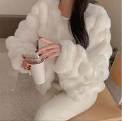 DHOLIC 韓国 ファー ジャケット アウター 白 ホワイト アイボリー dholic - 未使用 ファーコート ファーブルゾン 韓国通販 ZARA 系