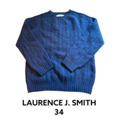 ローレンスジェイスミス　クルーネックニット　スコットランド製　パープル Laurence J Smith（ローレンスジェイスミス）｜ニット/セーター