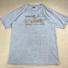 90s ハーレーダビッドソン Tシャツ バイク フェード グレー