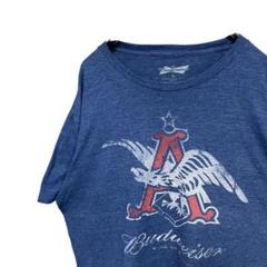 A Budweiser 半袖Tシャツ　ブルー XL おしゃれ