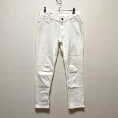 【無印良品】ホワイトデニムパンツ BOYFIT 綿混 無地 24