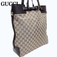 グッチ GUCCI ハンドバック トートバック GGキャンバス レザー