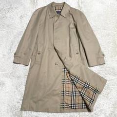 美品 Burberry バーバリー ステンカラーコート ノバチェック フード 英国製 90s Burberry バーバリー ノバチェック ステンカラー コート