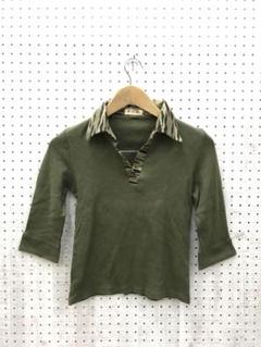 Y2K 海外ガール　B-GIRL古着 ゼブラ柄切替スキッパーシャツトップス