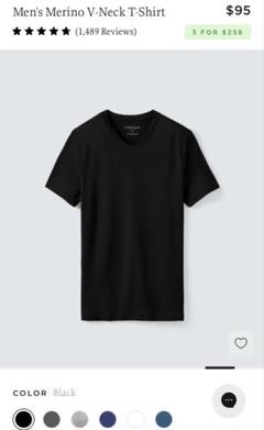 美品✨UNBOUND MERINO メリノウール Tシャツ S ブラック