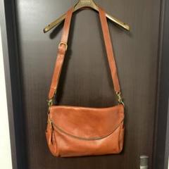 ハンドメイド キャメル レザー ショルダー バッグ 本革 continental