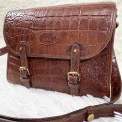 希少 MULBERRY マルベリー レザー クロコ型押し ショルダー