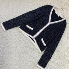 tocco カーディガン ネイビー M 上品 お呼ばれ キレイめ オフィス