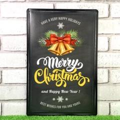 706番】クリスマス ベル Xmas ツリー サンタ アメリカ雑貨 ブリキ看板