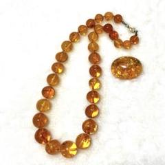 【久慈琥珀】天然アンバー ネックレス ヴィンテージ 日本産 レトロ 希少品 久慈琥珀のネックレス｜Yahoo!フリマ（旧PayPayフリマ）