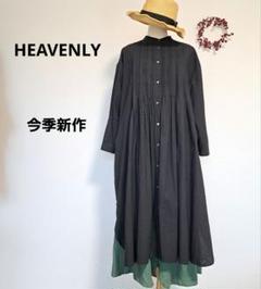 ヘブンリー コットンリネン ピンタック オープンワンピース
