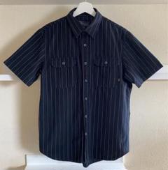 66586アルファ半袖シャツ青サイズL