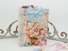 ♡ミニーちゃん くまちゃんおすそ分けファイル、オーダー3点♡ SOLD】№255 ミニラップブック型おすそ分けファイル&蛇腹ファイル
