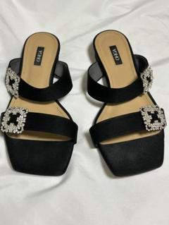 お値下げ☆美品☆OHGA ビジュー サンダル　LLサイズ　ベージュ BIJOU SANDAL | OHGA