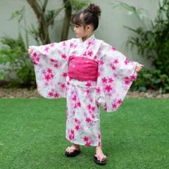 ミキハウス 花火柄浴衣 サイズ100 試着のみ MIKI HOUSE（ミキハウス）の「【ミキハウス】花火柄浴衣（女児用