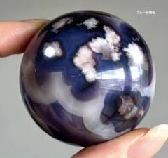 ブラック桜瑪瑙スフィア53mm ブラックフラワーアゲート 黒桜瑪瑙 スフィア 桜瑪瑙 フラワー