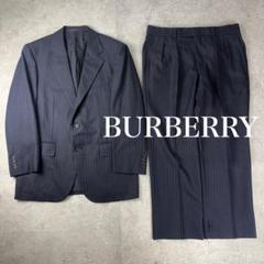 未使用級　BURBERRYS セットアップ　カシミヤ混　金ボタン　ノーカラー バーバリー ロンドン BURBERRY セットアップ スーツ カシミヤ混