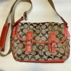 COACH - 今週一杯で削除【最新】COACH オレンジ柄ショルダー