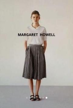 MARGARET HOWELL 麻混　マドラスチェックの可愛いスカート MARGARET HOWELL 麻混マドラスチェックの可愛いスカート