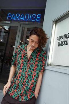 人気　ワコマリア　レオパード　ハワイアン　アロハシャツ　豹柄　窪塚洋介着 極美品 ワコマリア レオパード ハワイアン アロハシャツ 豹柄 窪
