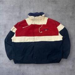 90s NAUTICA マウンテンパーカー リバーシブル テック y2k VTG 90s Y2K NAUTICA ALL OVER PRINT WINDBREAKER JACKET SZ L