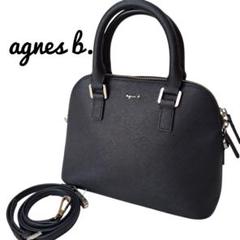 【美品】【agnes b.】２WAY　サフィアーノレザー　ハンドショルダーバッグ
