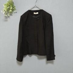 東京ソワール［S］美品　ノーカラージャケット　フォーマル　スーツ　礼服　喪服　黒