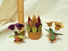 ドイツ ザイフェン製 木製オブジェ 3個セット