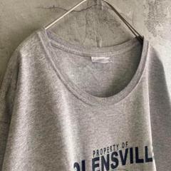 ギルダン 古着 アメリカ輸入 三段プリント Tシャツ 半袖 XLサイズ 英文字
