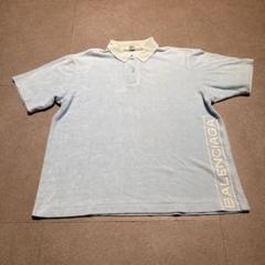 Balenciaga golf ポロシャツ　半袖　水色　パイル地　M