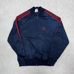 古着 80s アディダス ATP トラックジャケット レッド ブルー 赤青 ② 80sUSA製】アディダス刺繍トラックジャケット古着ジャージトップ