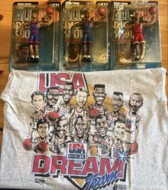 希少　USA DREAM Team フィギュア3体とTシャツセット 希少 USA DREAM Team フィギュア3体とTシャツセット - メルカリ
