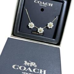美品 コーチ COACH フラワー ゴールド ネックレス