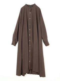 ☆23AW☆mizuiroind スタンドカラーフレアロングシャツワンピース