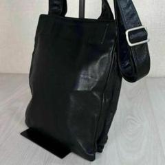 【美品】ヨウジヤマモト　ホース レザー ショルダー バッグ　アーカイブ　馬革　黒 Yohji Yamamoto - 【美品】ヨウジヤマモト ホース レザー