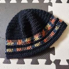 新品未使用　ハンドメイド　ビーニー　クラッシャーハット　ニット帽　帽子