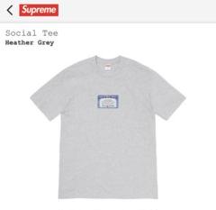 2020ss Week19 Supreme Social Tee グレー 灰 M