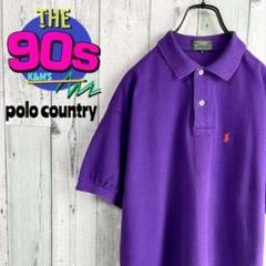 80's polo country ポロカントリー　ポニーロゴ刺繍　ポロシャツ