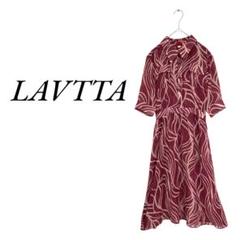 ラヴィータ フローラル柄 総柄 シャツワンピース L 上品 涼しげ 夏 おしゃれ