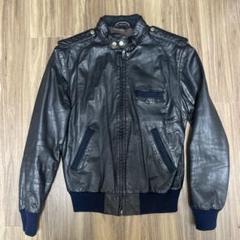 Members Only ブラックレザージャケット ヴィンテージ 短丈 Members Only ブラックレザージャケット ヴィンテージ 短丈