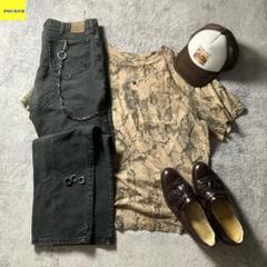 古着 総柄 リアルツリー風 Lee ブラックデニムc-boy style
