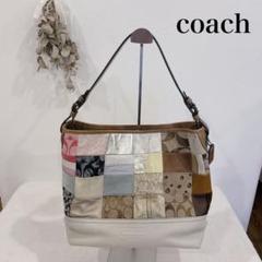 美品 COACH コーチ 2191 パッチワーク ワンショルダーバッグ 本