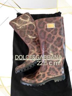 DOLCE＆GABBANA 初代 レオパ柄 レインブーツsize37ハーフ レア