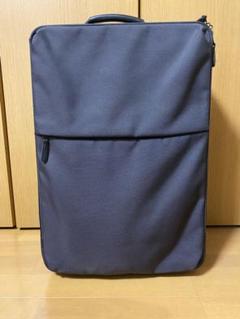 無印良品　ソフトキャリーケース (ネイビー) 大サイズ＊used品(きれい) 1-3泊] 無印 ソフトキャリーケース 36L ネイビー 4輪 MUJI