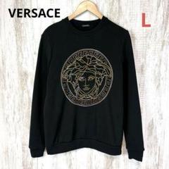 極美品 VERSACE ヴェルサーチ ストーン メドゥーサ トレーナー ブラック ラ メドゥーサ レザー ベルト ブラック | VERSACE JP
