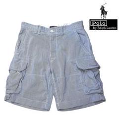 ストライプ【W34】ポロラルフローレン ミリタリー カーゴショーツ POLO