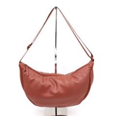 極美品✨ ユニクロ ユニクロシー レザータッチラウンドショルダーバッグ ブラウン