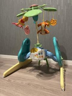 【美品】ベビージム プーメリー　プーさん 楽天市場】えらべる回転 6WAYジムにへんしんメリー プラス
